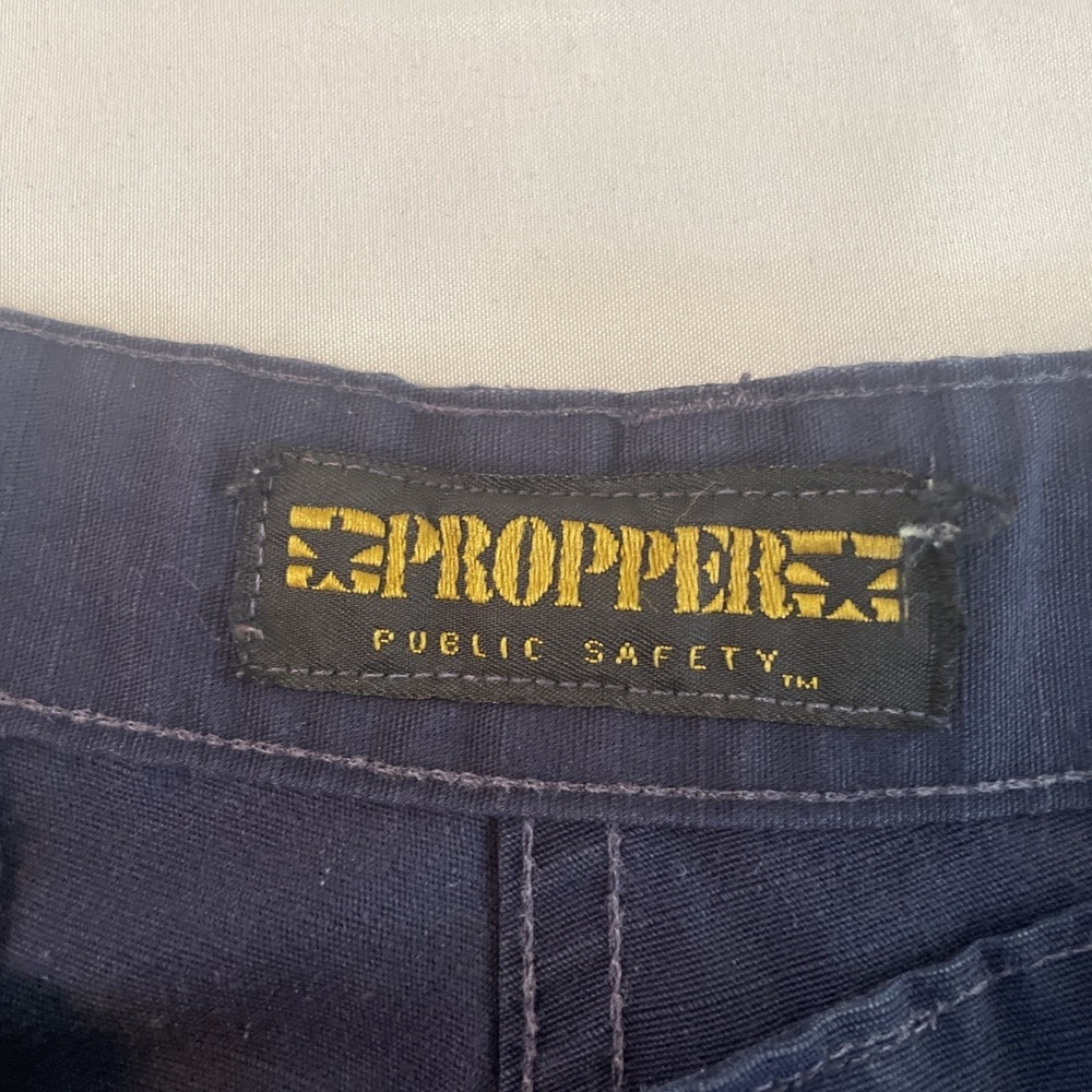 Propper Cargo Tactical Pants Mens Medium Regular Navy Blue Ripstop Utility Work - Picture 4 of 9
